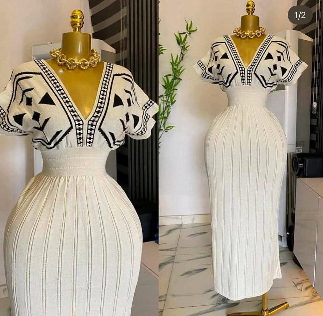 Robe Crayon Élégante en Tricot