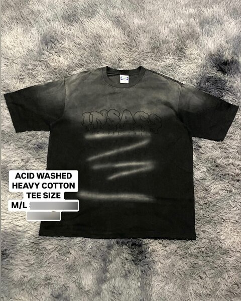 Acid washed heavy cotton tee