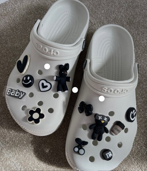 Crocs blanc noir