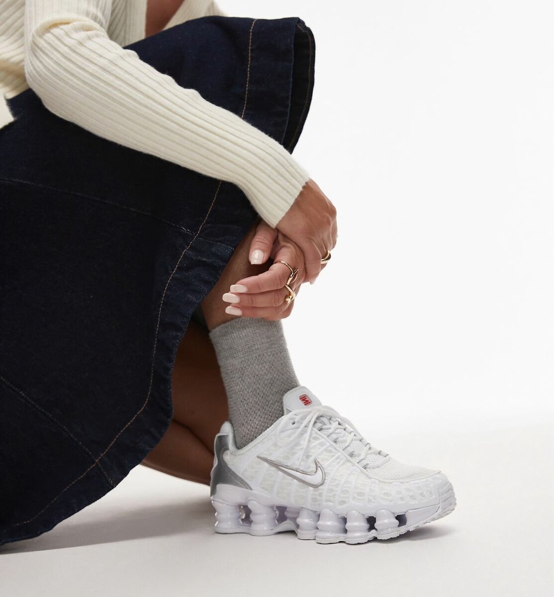 Chaussures blanches Nike shox