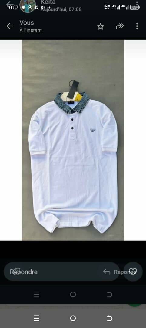 Polo homme col contrasté