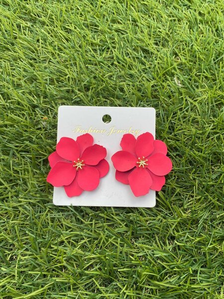 Boucles d'oreilles florales colorées