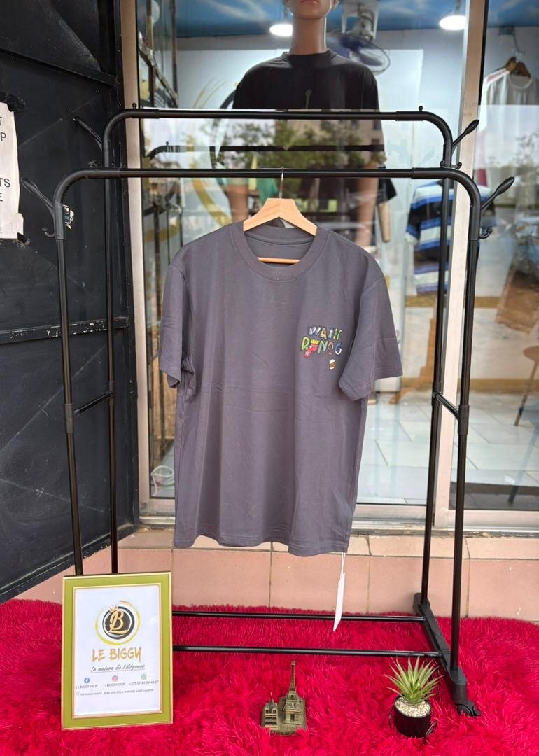 T-shirt gris imprimé casual