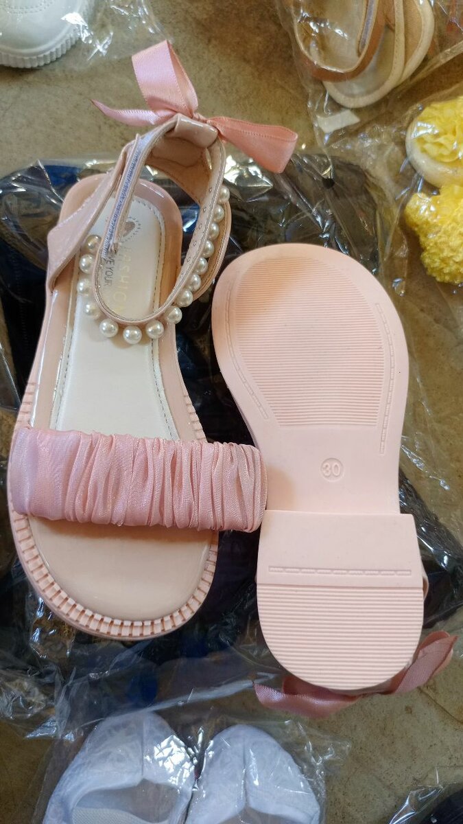 Sandales Filles Perles Roses