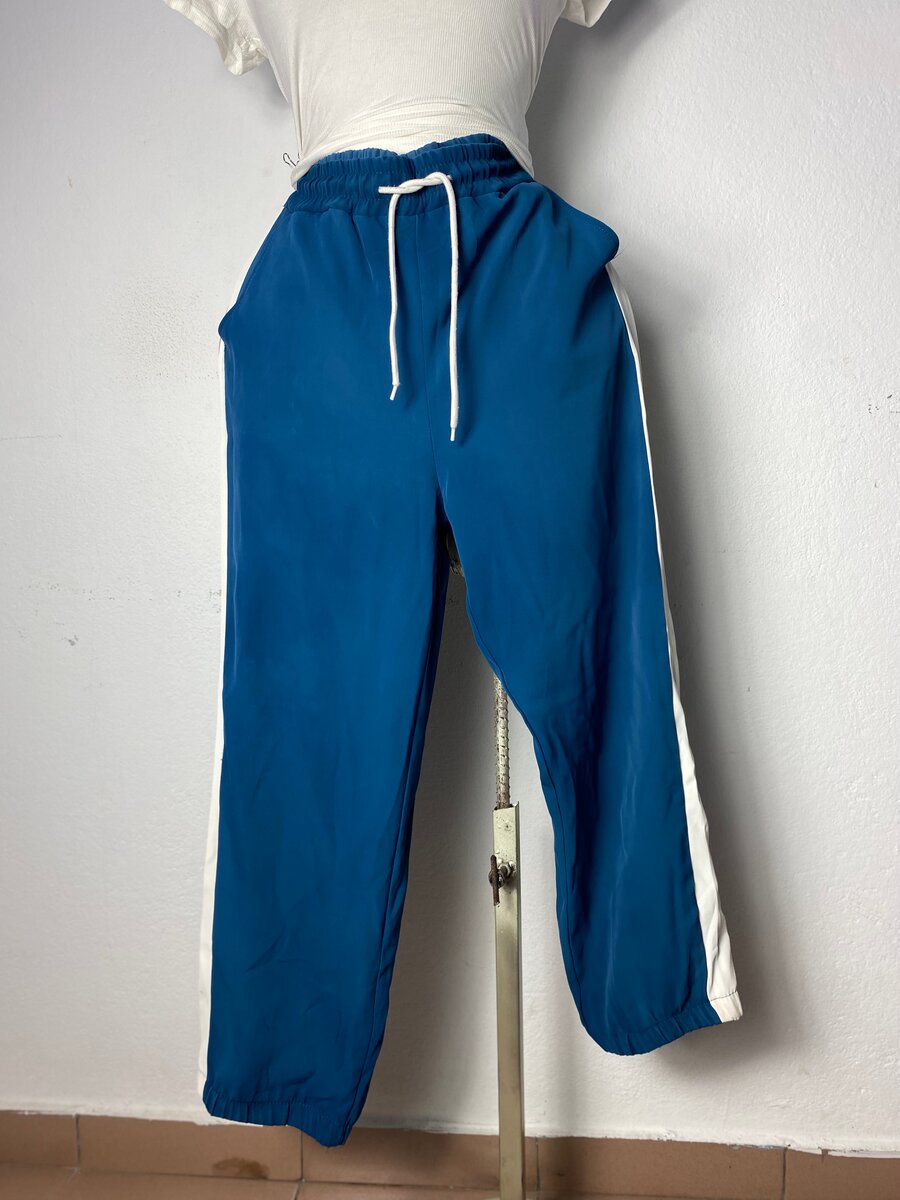Pantalon de sport bleu unisexe