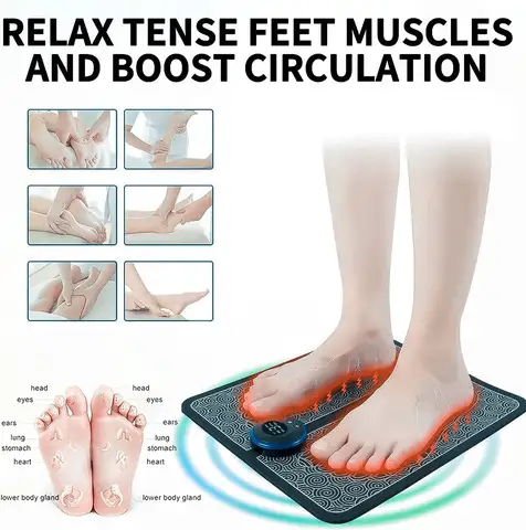 EMS rechargeable foot mat massager