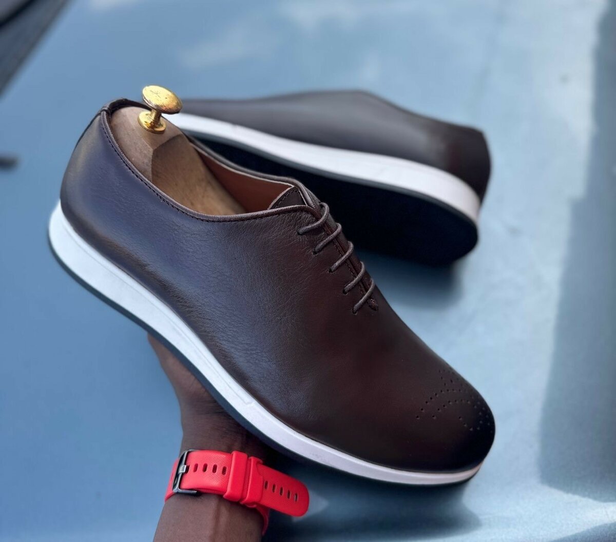 Sneakers en cuir pour hommes