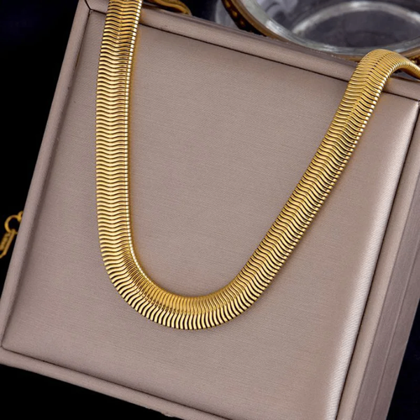 Collier Serpent Plaqué Or