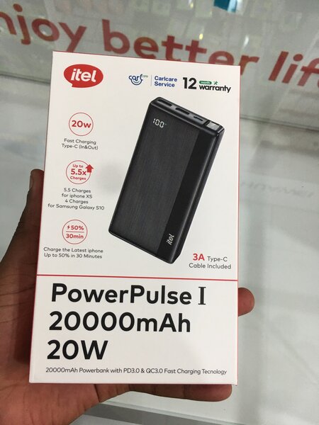 Original itel 20,000Mah Power Bank