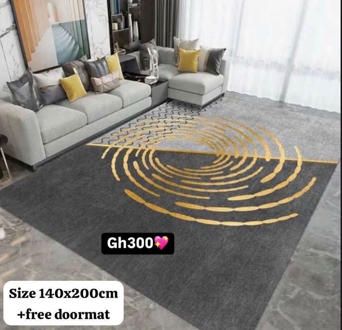 Beautiful and cozy patterned carpet