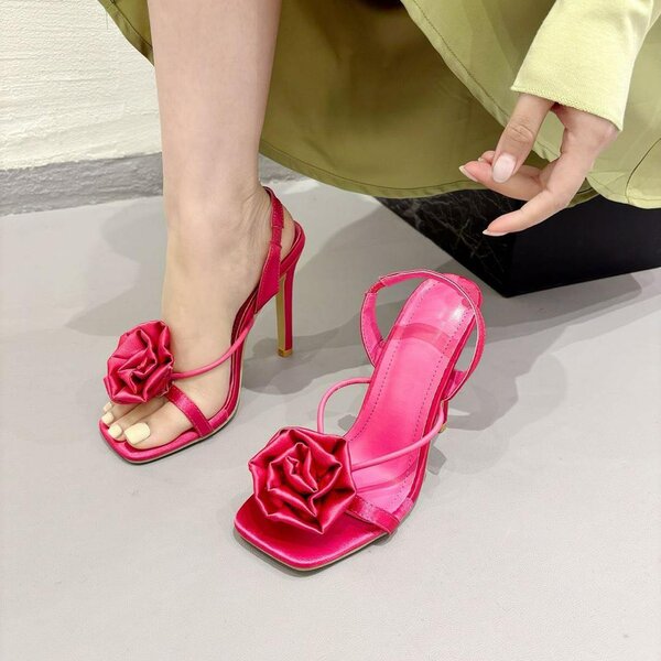 OPEN TOE HEELS IN 4 INCHES