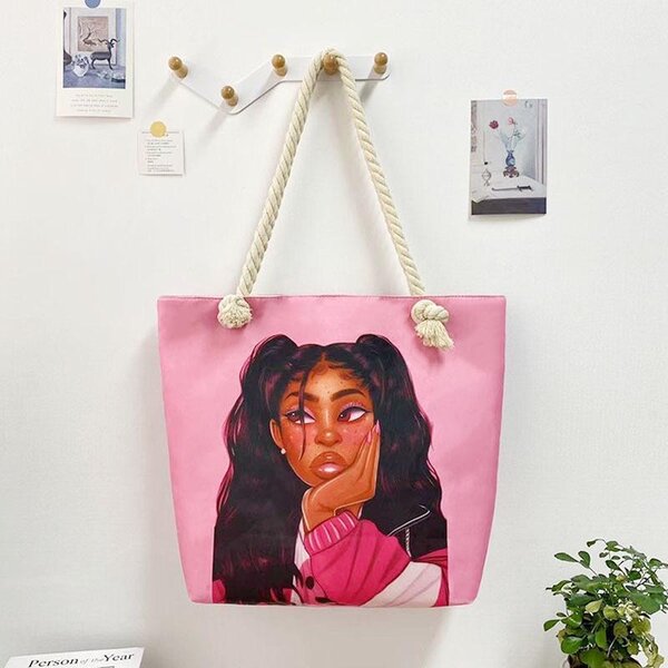 Sac cabas en toile artistique