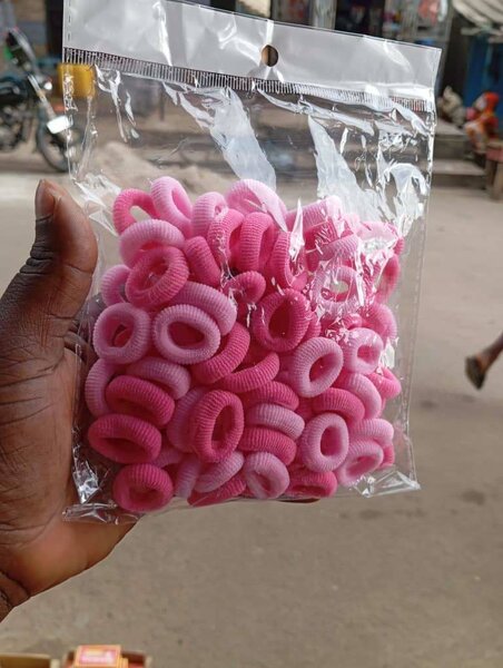 Lot de chouchous élastiques roses