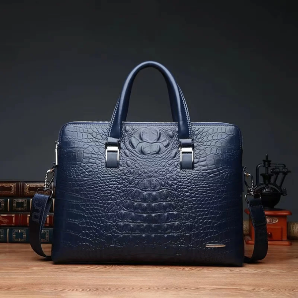 Sacoche en cuir croco élégante