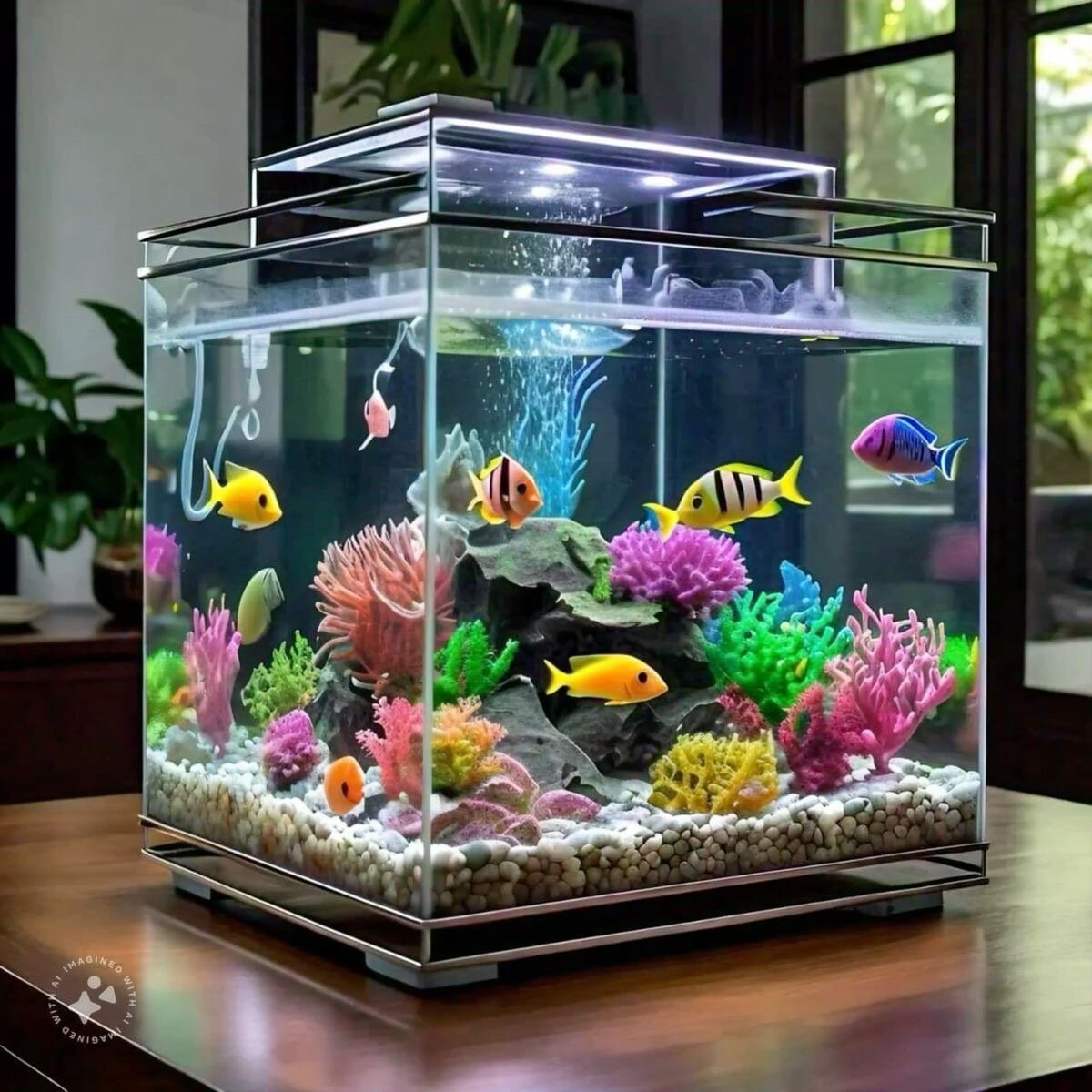 Aquarium en Verre Éclairé