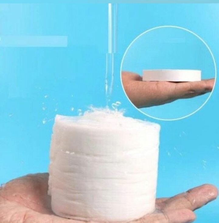 Serviette compressée