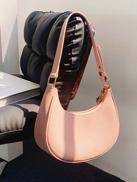 Minimalist Zip Up Hobo Bag