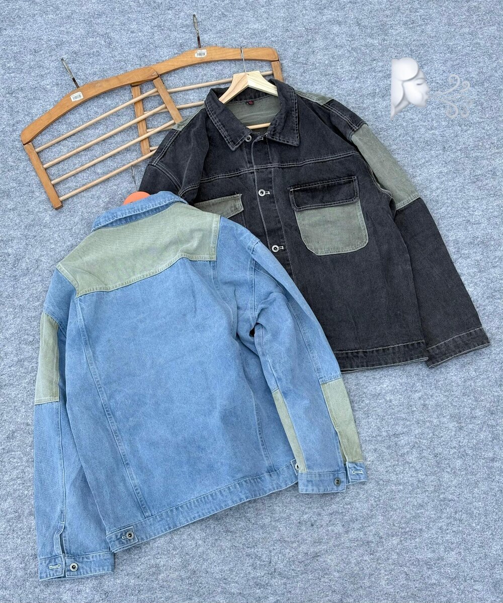 Vestes en jean patchwork tendance