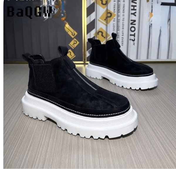 Bottines noires chunky style