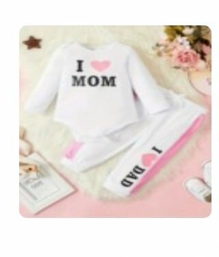 Ensemble Bébé à Message Amour