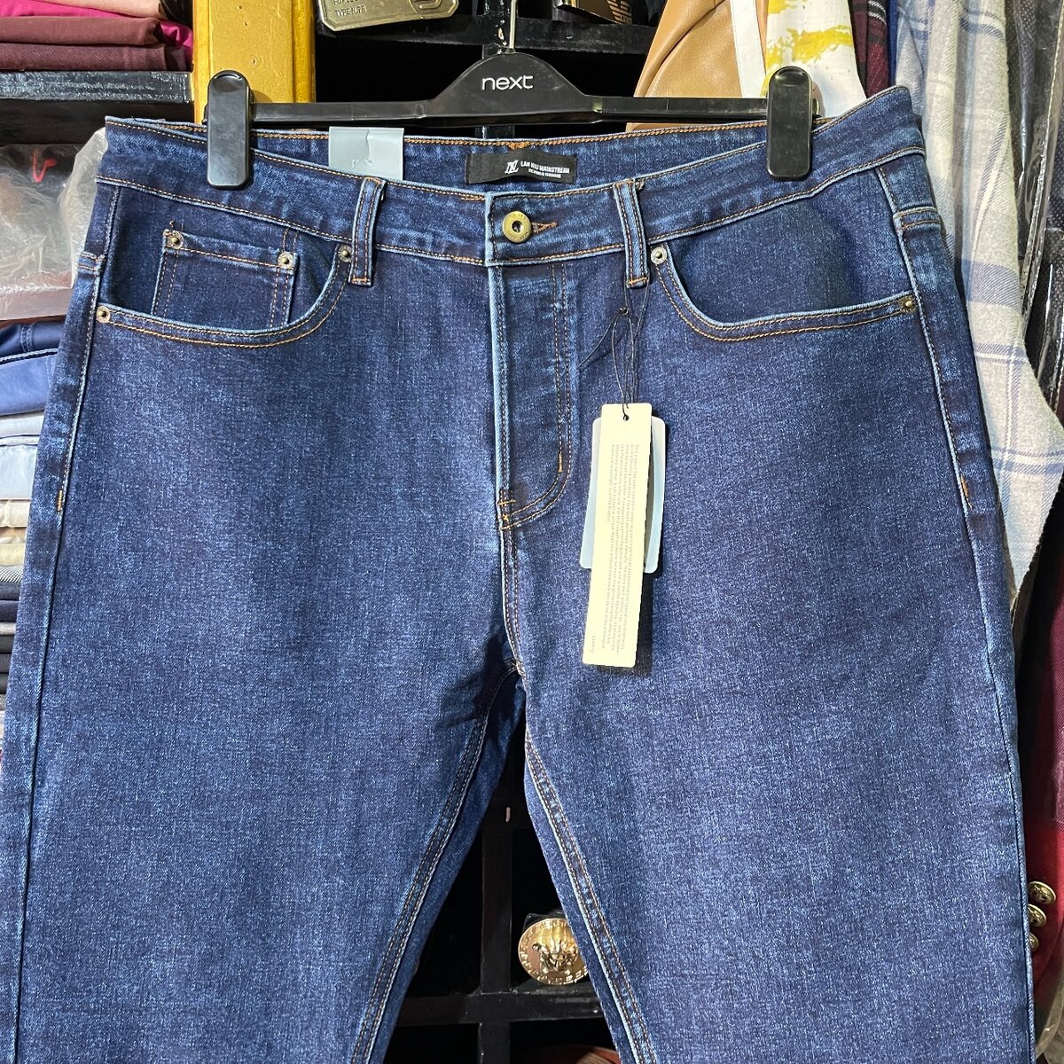 Mens Denim Plain Blue Jeans instock