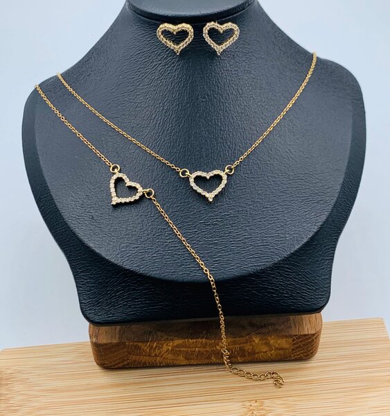 Heart jewellery set