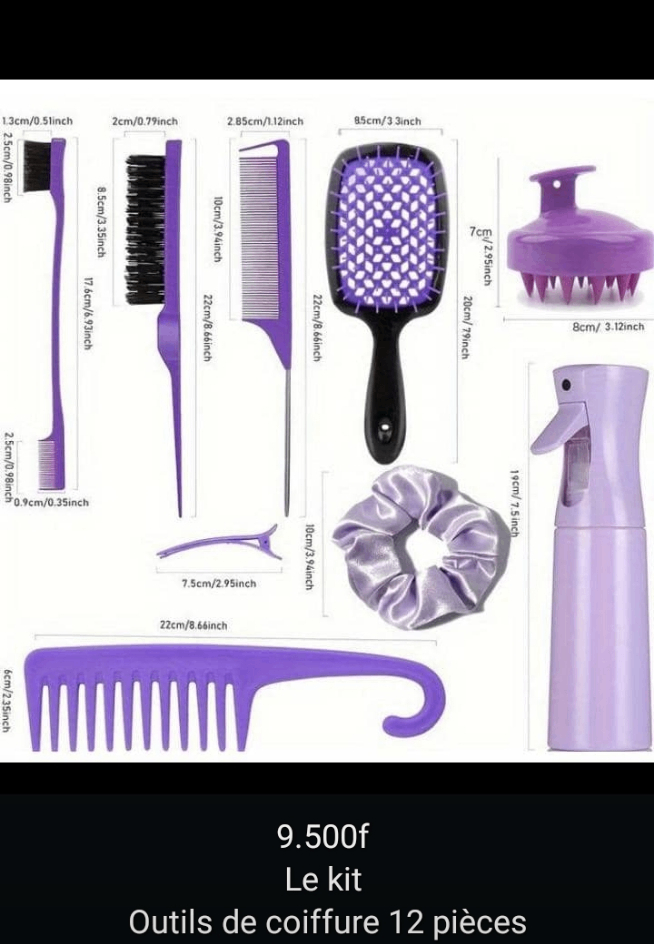 Outils de coiffure 12 pièces pour femme
