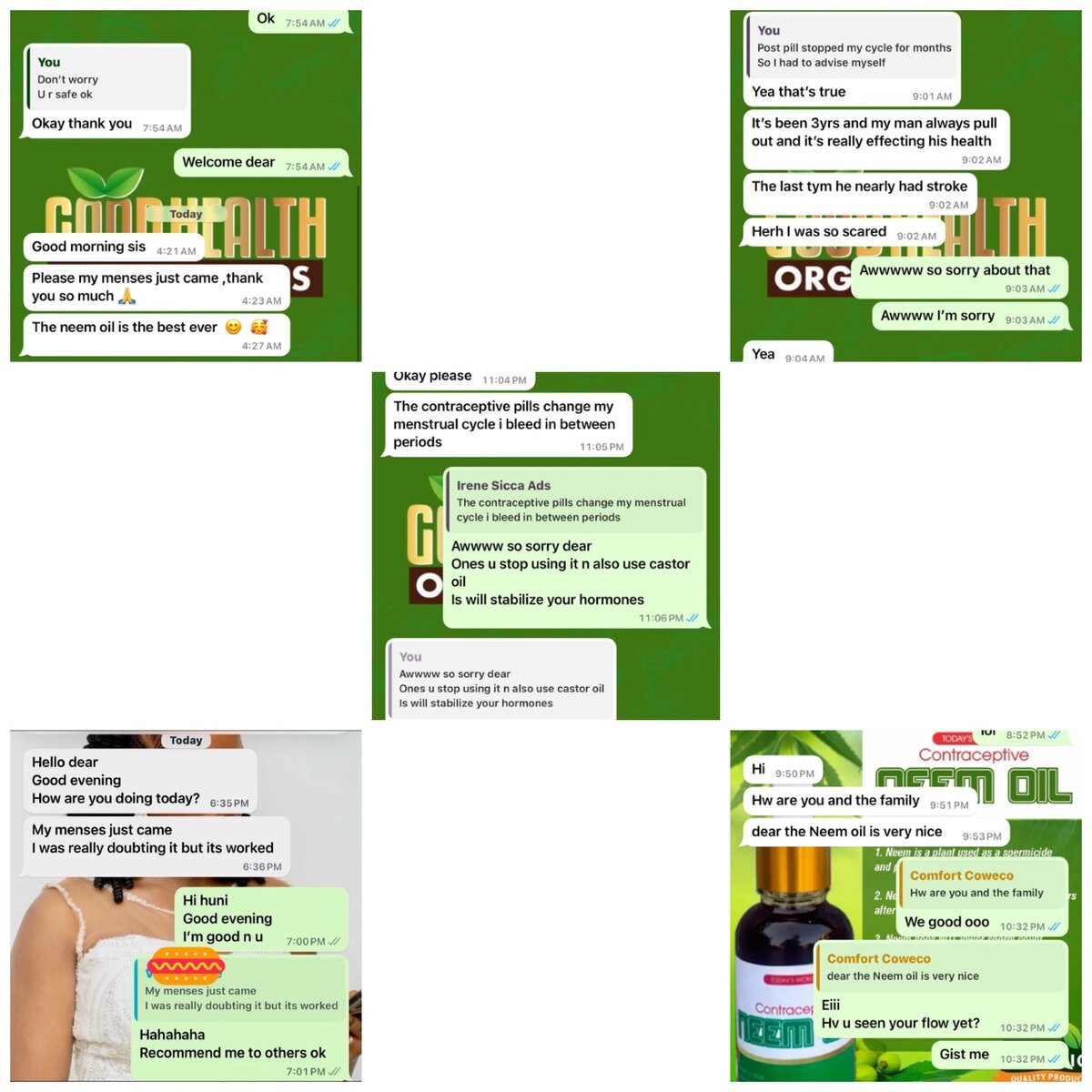 Contraceptive Neem oil