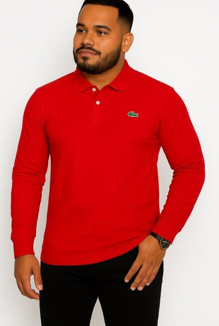 Polo homme manches longues
