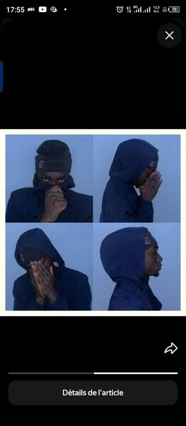 Bonnet en jersey noir logo