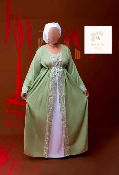 Robe en coton verte élégante
