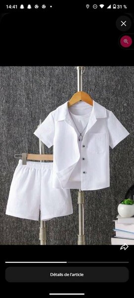 Ensemble d'été enfant blanc