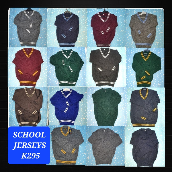 school uniform sweater with stripes