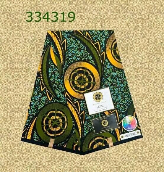 Cotton fabric with 6 yards print green