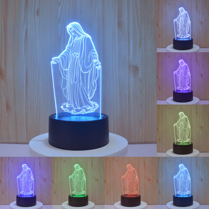 Veilleuse LED 3D Multicolore