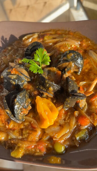 Escargots sautés et Foufou