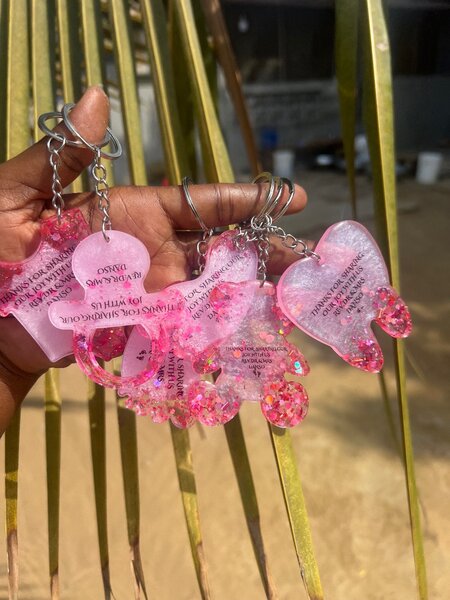 Keychain souvenir for baby christening