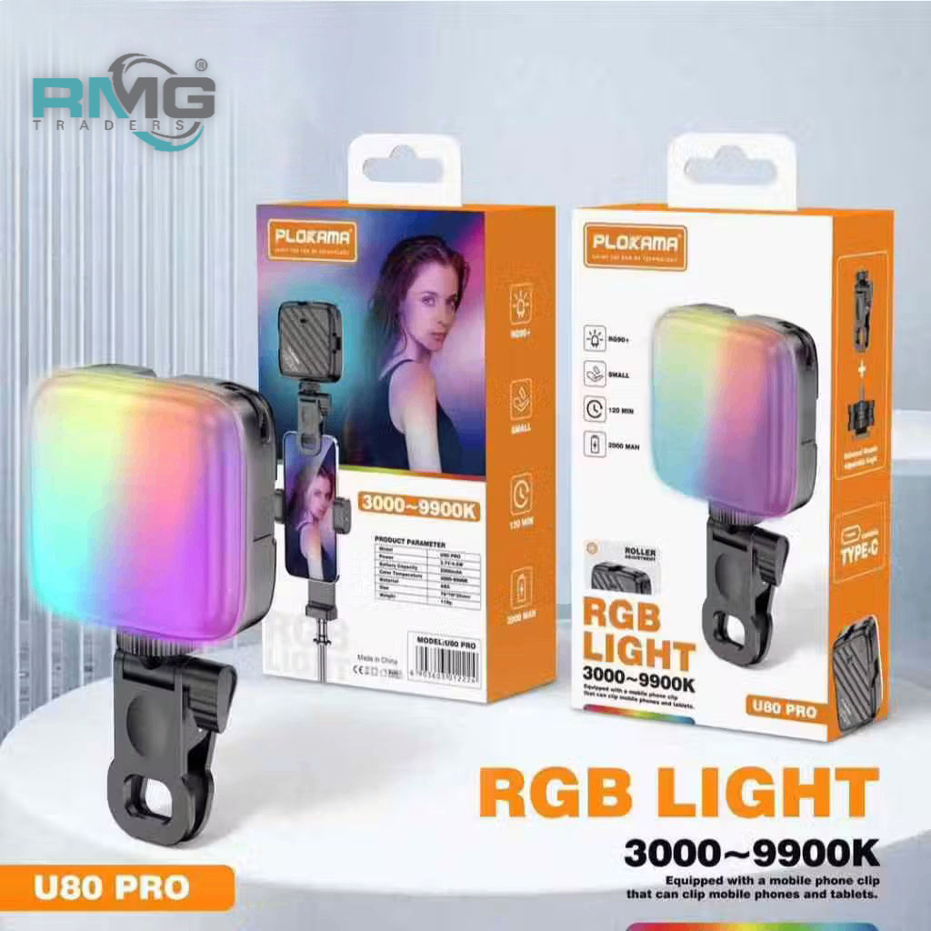 RMG TRADERS Plokma U80 Pro Portable RGB LED Light