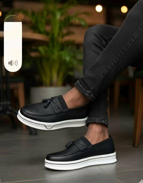 Mocassins noirs pour hommes