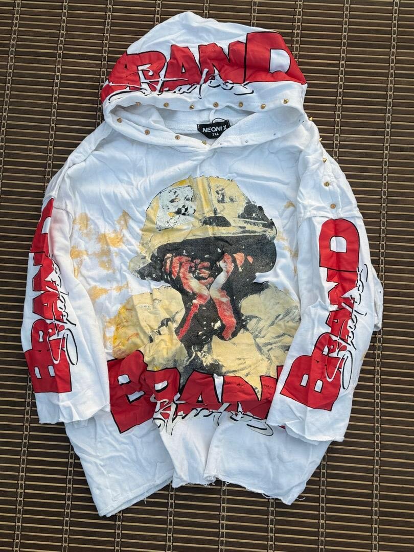 Sweat à capuche graphique tendance