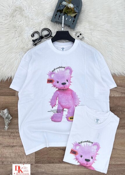 T-shirt unisexe nounours rose