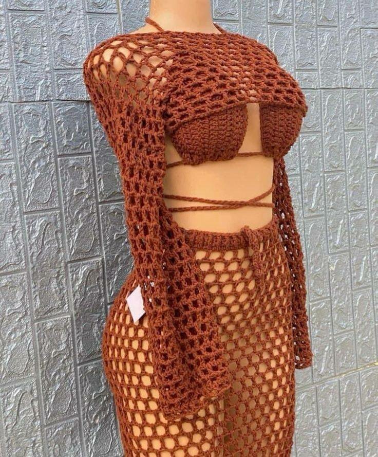 Jupe de plage au crochet