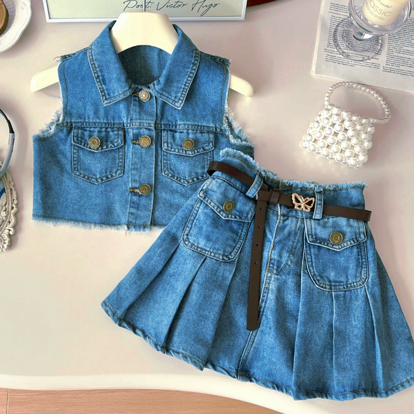 Ensemble jeans  fille 3-8  ans