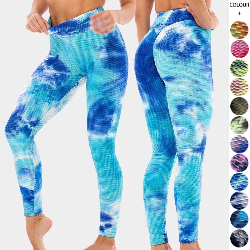 Honey comb Tie-Dye high waist legging