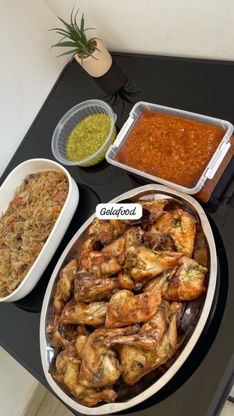 Poulet frit + attieke