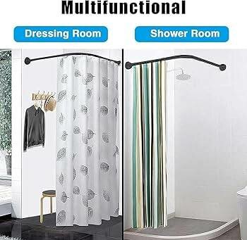 Multi purpose bathroom curtains rods