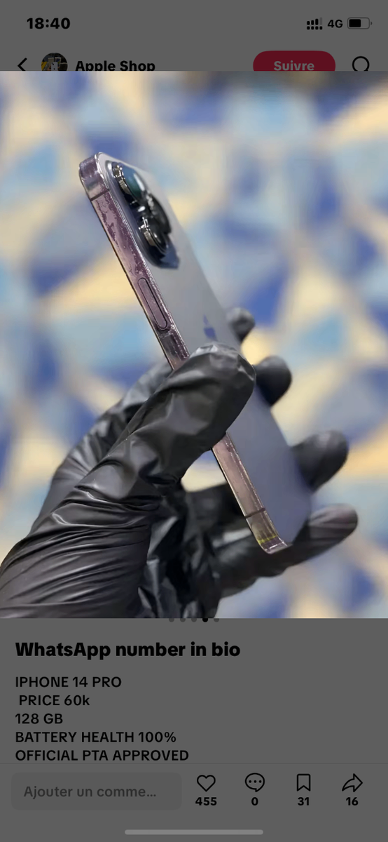 iPhone 14 Pro 128GB Violet