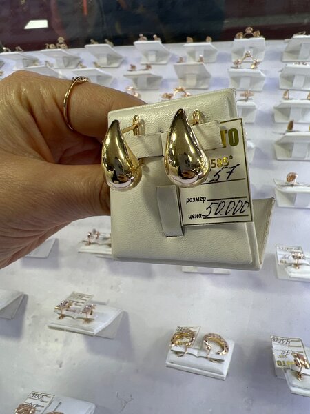 Серьги золото Италия