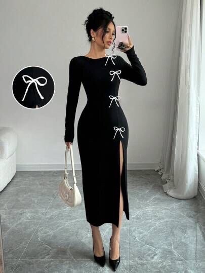 Robe Élégante avec Nœuds