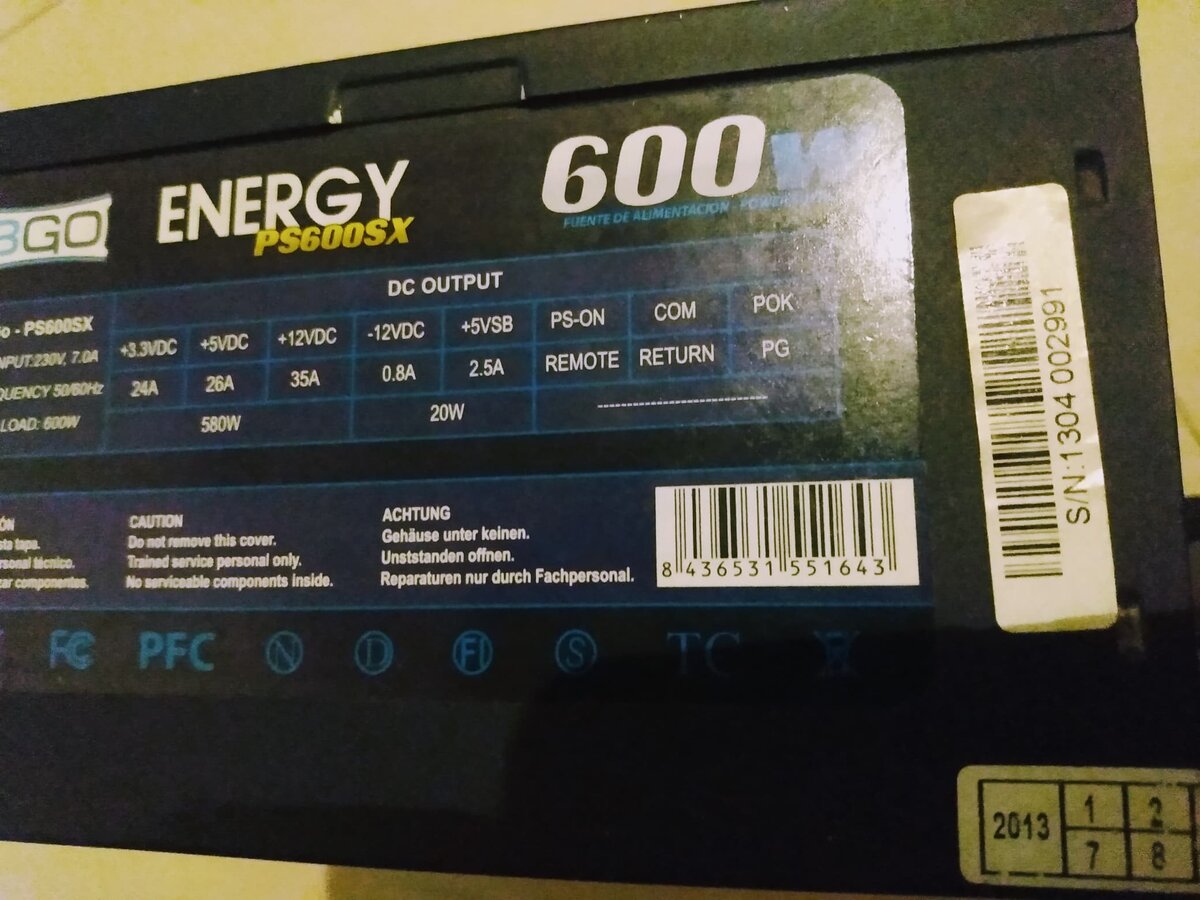 600w psu